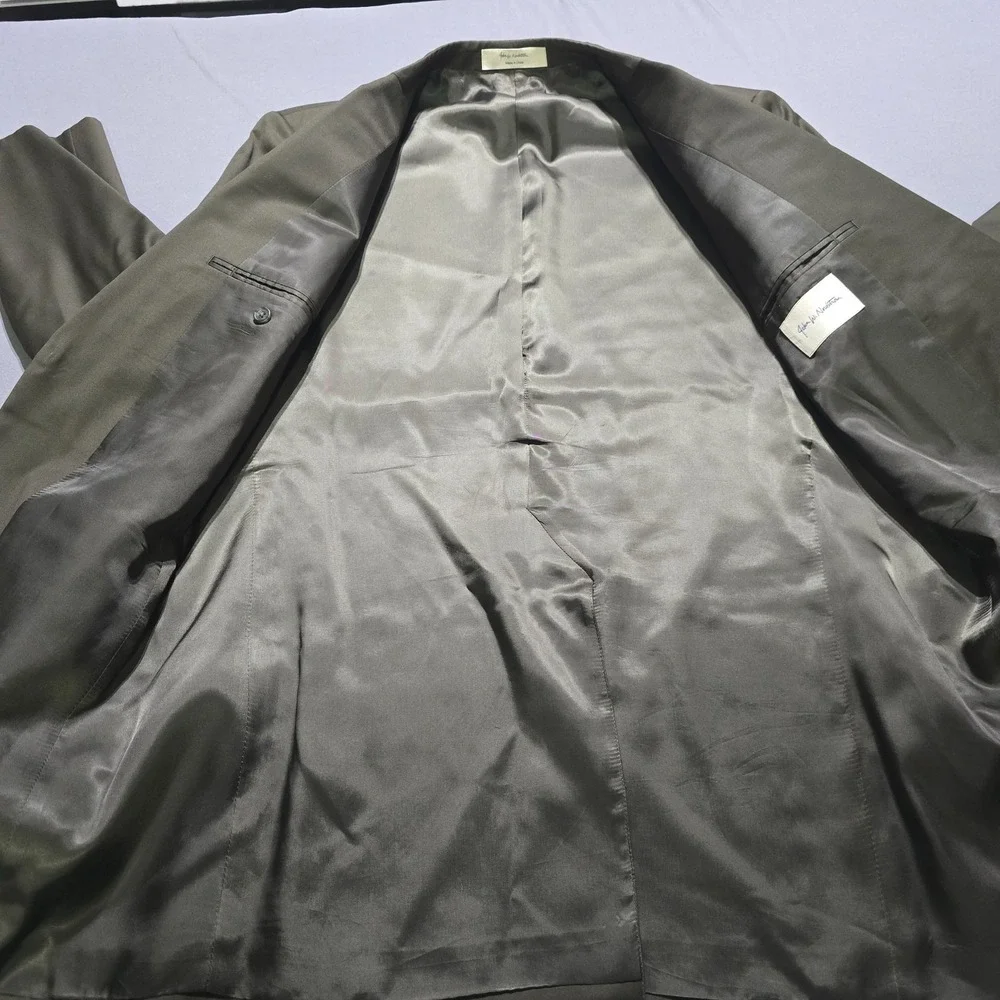 John W Nordstrom Blazer Mens 46XL Olive Green 2 Button Sport Coat Professional